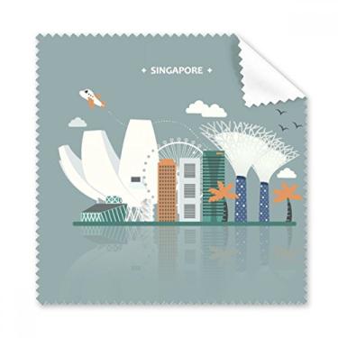 Imagem de Pano de limpeza Singapura Famous Places Landmark tela de telefone limpador de óculos 5 peças