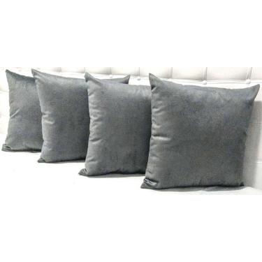 Imagem de - Kit 6 Capas De Almofadas Decorativas Tecido Sued Lisas 45x45