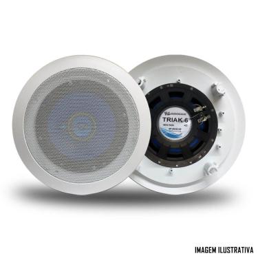 Imagem de ARANDELA REDONDA TETO COM ALTO FALANTE HURRICANE TRIAK 6" POLEGADAS - GESSO