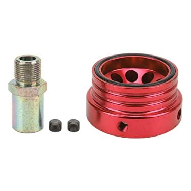 Imagem de Aramox Placa de filtro de óleo, placa de filtro de óleo adaptador de placa sanduíche de óleo acessório automotivo de liga de alumínio para GT86 2017 (vermelho)