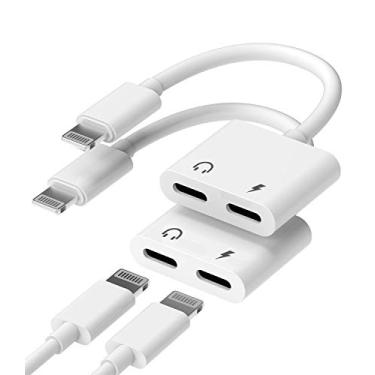 Imagem de Adaptador de fone de ouvido Lightning para conector de áudio e extensor de carregador, divisor de carregamento de fone de ouvido compatível com iPhone 11 12Mini Pro Max xs xr x se2 7 8plus para iPad Air Cabo conversor Apple MFI certificado