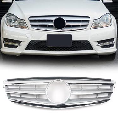 Imagem de FINMOKAL Grelha do radiador frontal para Mercedes-Benz Classe C W204 Grill C300 C350 2007-2014
