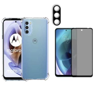 Imagem de Kit Capa Capinha, Película Privacidade Anti Spy e Proteção da Lente Compatível Com Moto G71 5G - (Hard Glass Store)