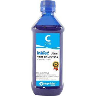 Imagem de Tinta Inktec Ciano Pigmentada para Impressora Epson (500ml)