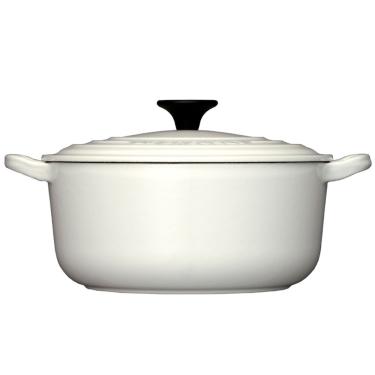 Imagem de Panela Redonda Signature Branca com Pegador Fenólico 20 cm  Le Creuset