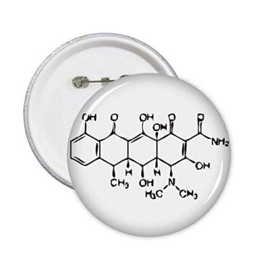 Imagem de Alfinetes de estrutura atômica de química orgânica molecular emblema de botão decoração acessório 5 peças