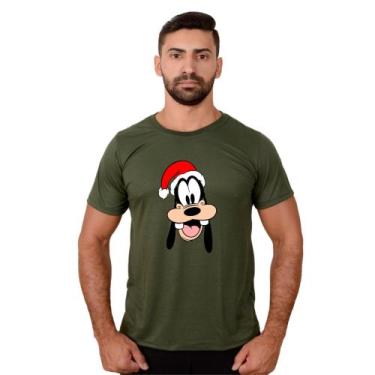 Imagem de Camiseta Masculino Pateta Mickey Com Chapéu Natal Várias Cores - Mtc