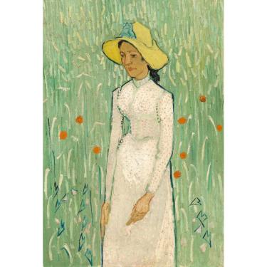 Imagem de Menina de Branco (1890) de van Gogh, 60 x 88 cm, Tela Canvas Para Quadro