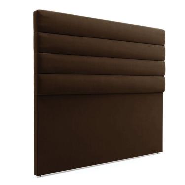 Imagem de Cabeceira Para Cama Box King 190 Cm Suede Marrom