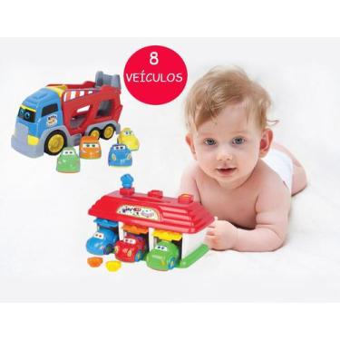 Imagem de Brinquedo Baby Cargo E Garagem 7 Carrinhos Amiguinho Do Bebê - Big Sta