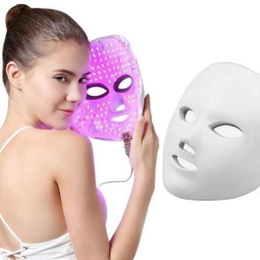 Imagem de Máscara Led 7 Cores Facial Tratamento Pele Fototerapia Acne Envio Imed