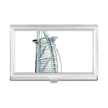 Imagem de Burj al-Arab Luxury Hotel Dubai Porta-cartões de visita Carteira de bolso Porta-cartão Protetor de Cartão