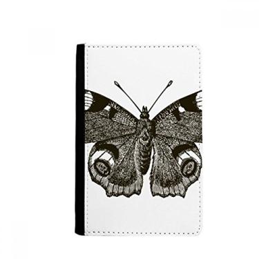 Imagem de Porta-passaporte de borboleta com asas escuras, cor escura, porta-cartões Notecase Burse