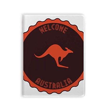 Imagem de Caderno com silhueta de canguru, sabor australiano, capa de goma