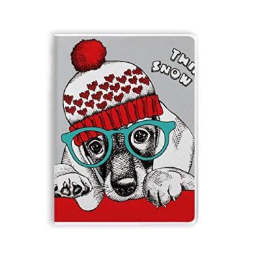 Imagem de Caderno de ilustração em aquarela adorável para cães, capa de goma