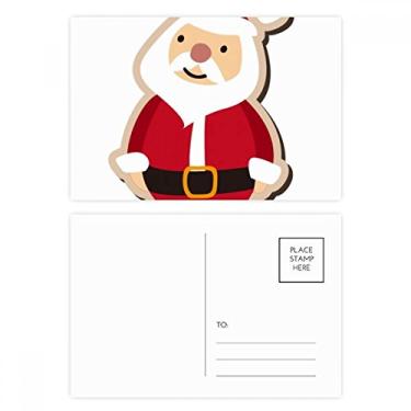 Imagem de Conjunto de cartões postais de Natal, Papai Noel, desenho animado, cartão de felicitações