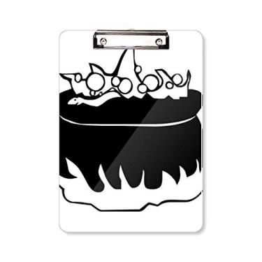 Imagem de Prancheta Fire Happy Fear Halloween pasta, bloco de notas A4