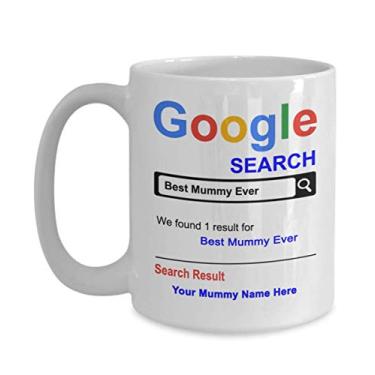 Imagem de SpreadPassion Caneca de café personalizada para mamãe – Presentes para mamãe – Caneca personalizada para mamãe – Ideia de – Caneca de café de 425 g