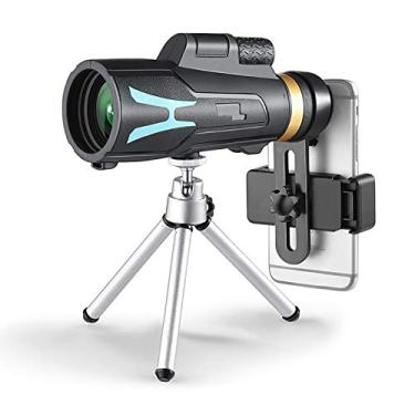 Imagem de Telescópio monocular 18x62 para adultos e crianças, grande objetiva FMC HD telescópio monocular com suporte para smartphone e tripé, para observação de pássaros e caminhadas panorâmicas