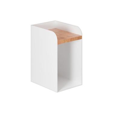 Imagem de Mesa De Cabeceira Suspensa Branca Em Aço Linha Home Padrão Morphi Design 20Cm - Cor: Branco