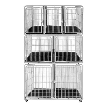 Imagem de Canil Gaiola Modular 7 Lugares Pet Shop Veterinária Branco