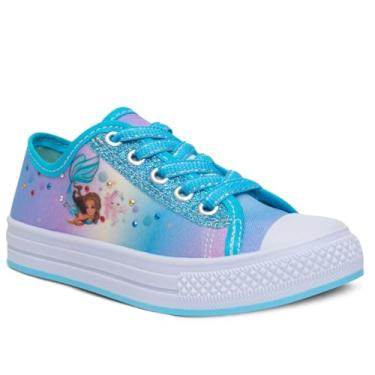 Imagem de Tênis Infantil Feminino Nº 23 Ao 34 Escolar Unicórnio 11.95 (Azul, BR, Criança de 4 a 8 anos, Numérico, 28)