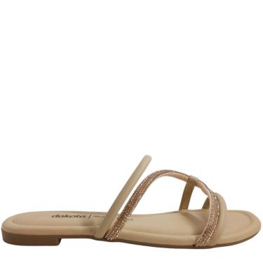 Imagem de Tamanco Rasteira Feminino Casual Dia a Dia com Strass Dakota Y6975