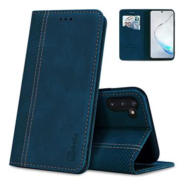 Imagem de AKABEILA Capa para celular Samsung Galaxy Note 10 carteira com fecho magnético com suporte de couro PU de luxo à prova de choque capa flip macia para Samsung Note 10 6,3 polegadas capa feminina masculina