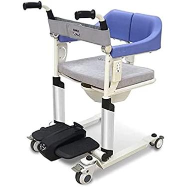 Imagem de Elevador portátil para pacientes, cadeira de rodas de transferência para enfermagem, cômoda de cabeceira, assentos sanitários multifuncionais, cadeiras de banho, versão elétrica, versão elét