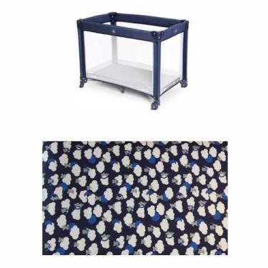 Imagem de Colchonete Para Berço Desmontável Chiqueirinho Cercadinho 95x55 (Nuvem Azul)