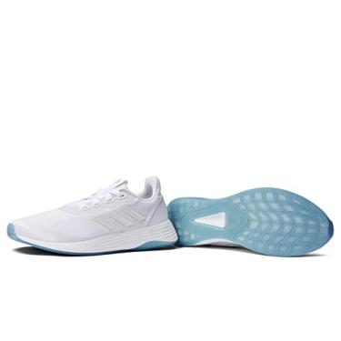 Imagem de adidas Tênis de corrida feminino QT Racer, Branco/Cinza, 41