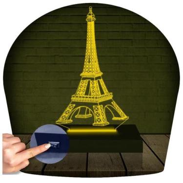 Imagem de Luminária Led 3D Torre Eiffel Abajur 1 - 3D Fantasy