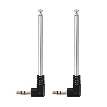 Imagem de CORONIR Antena de rádio FM de 3,5 mm, antena retrátil de 24 cm para rádio portátil, receptor estéreo interno, receptor de áudio AV Vedio, Home Theater, antena de rádio para celular, pacote com 2