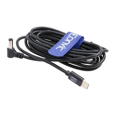 Imagem de Eonvic Cabo de alimentação de 12 V PD USB tipo C para 5,5 x 2,5 mm CC para câmera Blackmagic BMCC monitor assistente de vídeo/monitor Atomos Ninja V (ângulo reto CC)