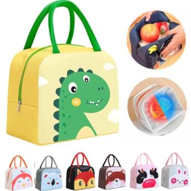 Imagem de Lancheira Infantil Bolsa Termica Necessaire Escolar Menino Menina (Dino)