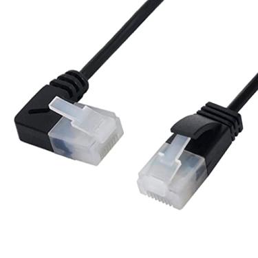 Imagem de ChenYang Cabo de Rede Ethernet LAN 8P8C STP Cat6 RJ45 Angulado 90 Graus 50 cm