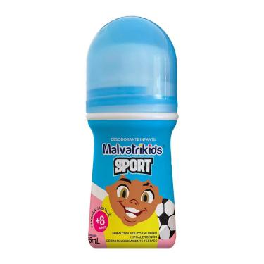 Imagem de Desodorante Sem Alumínio Roll-On Malvatrikids Sport Infantil Sem Álcool 65Ml