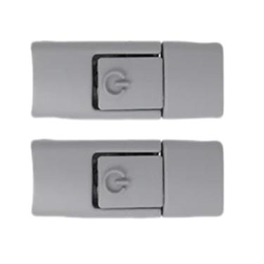 Imagem de Sem Gravata Sapato Cadarços Imprensa Bloqueio Cadarços Sem Laços Elásticos Tênis Crianças Adulto Alargado Cadarço Plano Para Sapatos(Light gray buckle)