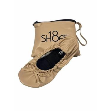 Imagem de Shoes8teen Tênis infantil unissex para meninas/meninos e crianças pequenas de lona com cadarço, 501 Nude, 29-30