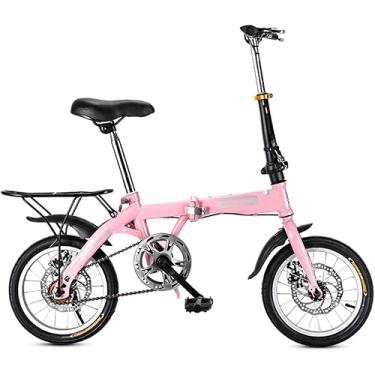 Imagem de Mini bicicleta dobrável bicicleta de estrada adulto masculino feminino estudante bicicleta da cidade bicicleta leve, vermelho, 14 polegadas
