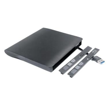 Imagem de Kit de caixa de caixa de disco óptico externo USB 3.0, suporte pop-up ODD portátil, para laptop e desktop, bandeja interna SATA fina de 12,7 mm, leitor de CD DVD BD e gravador preto com bisel