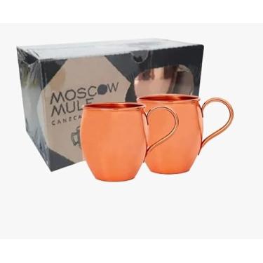 Imagem de Kit 2 Canecas Moscow Mule Em Cobre Puro 500 Ml
