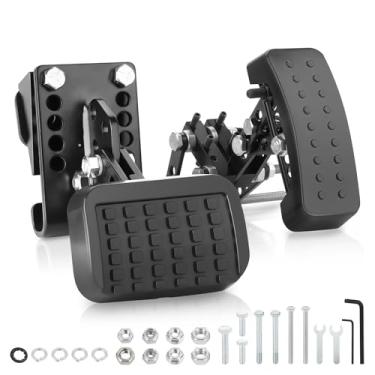 Imagem de ROADGIVE Extensores de pedal a gás e freio para motoristas curtos, comprimento ajustável e ângulo de ajuste universal, extensores de pedais e acelerador para carros, karts, carros de brinquedo