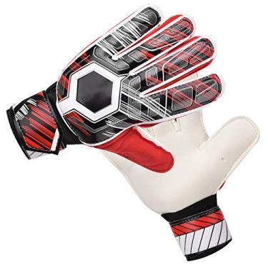 Imagem de Luvas de Goleiro para Futebol, Luvas de Futebol para Crianças e Adultos, Material PU de Látex e Nylon Com Proteção para Os Dedos e Gancho e Laço Ajustáveis, Disponíveis Em