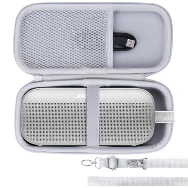 Imagem de Lebakort Capa rígida compatível com alto-falante portátil Bose SoundLink Flex 2ª geração/Bose SoundLink Flex, capa off-white