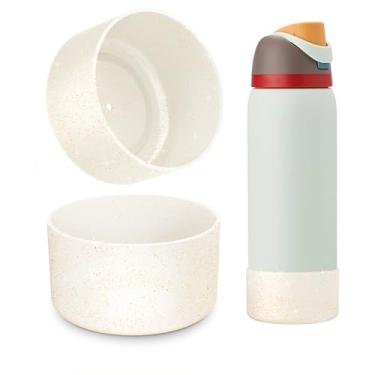 Imagem de Beonsky 2 peças de bota de silicone com glitter para garrafa de água Owala 947 ml, capa protetora antiderrapante para garrafas de água de aço inoxidável FreeSip/Twist/Flip acessórios