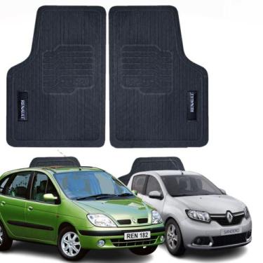 Imagem de Tapete Automotivo Emborrachado Renault Clio Logan Sandero Stepway Mega