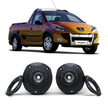 Imagem de Par Coxim Batente Suporte Rolamento Amortecedor Dianteiro Suspensão Di