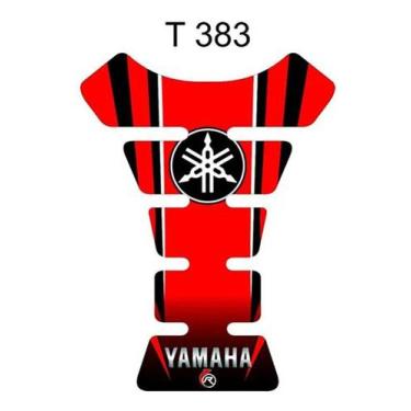 Imagem de Protetor De Tanque Resinado Vermelho Preto Moto Yamaha Ybr - Resitank