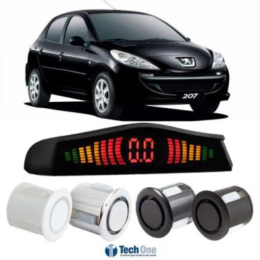 Imagem de Sensor De Estacionamento Ré Display Led Peugeot 207 - Tech One, Preto 